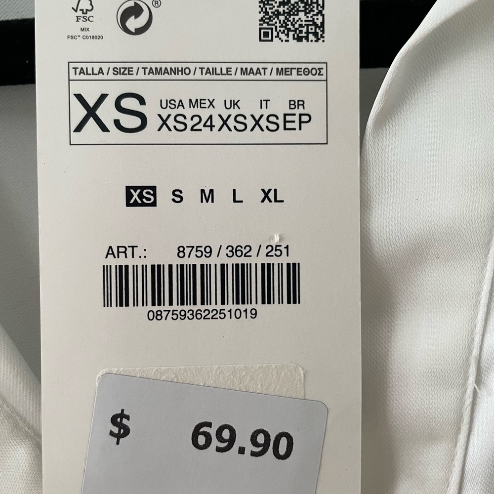 ZARA NWT White Silky Dress - Picture 16 of 16